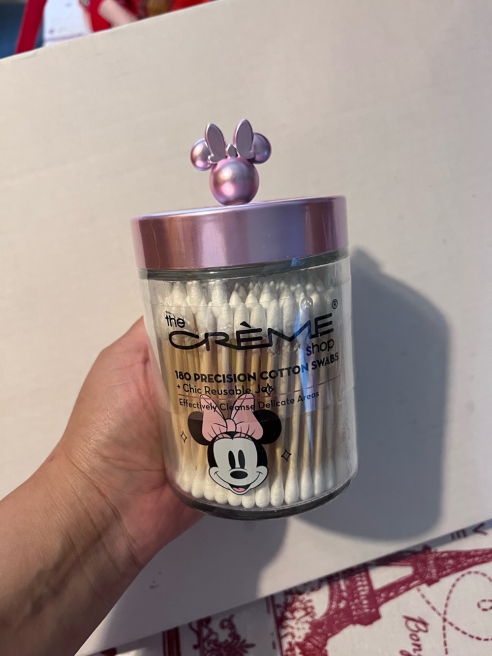 The Crème Shop Minnie Mouse Precision Cotton Swabs - Pink Lid